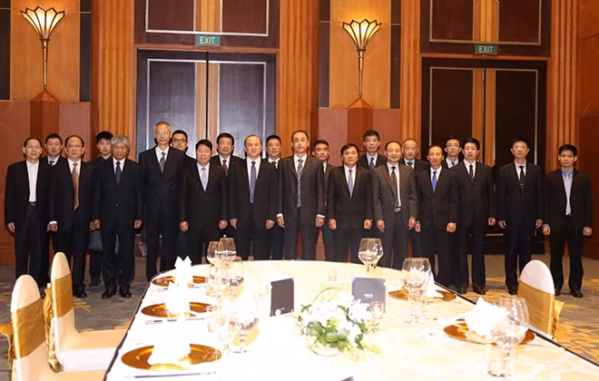 Delegates at the reception