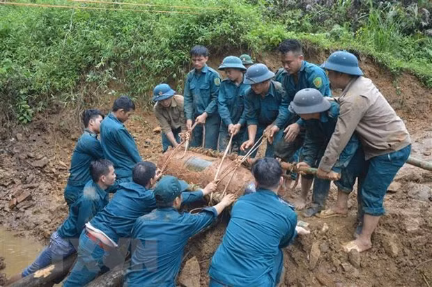 As many as 85 shells left from the war were safely detonated in the central province of Quang Tri, said the Mines Advisory Group (MAG) on March 28.