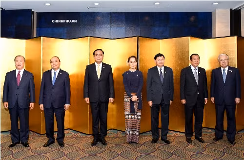PM Nguyen Xuan Phuc attends the 10th Mekong-Japan Summit in Tokyo, Japan with the Japanese, Lao, Myanmar and Thai counterparts on October 9, 2018 - Photo: VGP/Quang Hieu