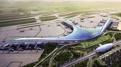 A model of Long Thanh International Airport in the southern province of Dong Nai. (Photo: baochinhphu)