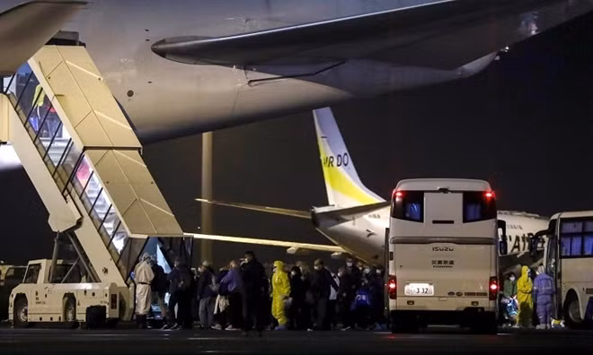 Hundreds of Americans flown home from cruise ship, 14 with coronavirus ảnh 1