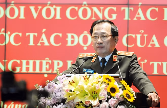 Deputy Minister Nguyen Van Thanh speaks at the workshop.