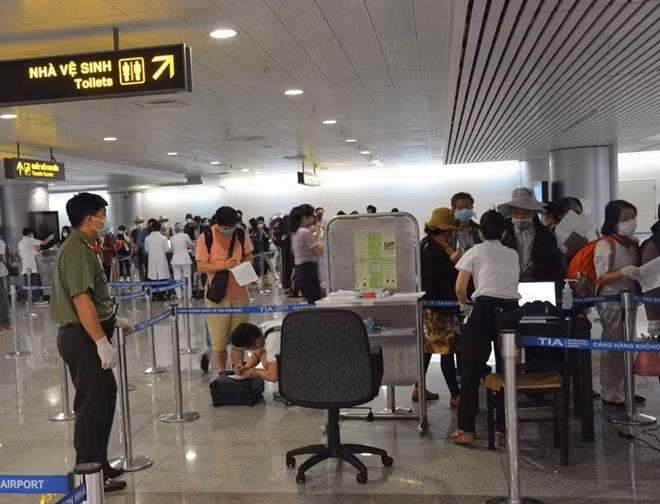 At the Tan Son Nhat International Airport.