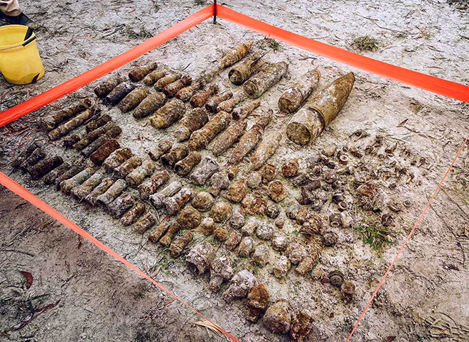 The UXOs found in Quang Tri province.