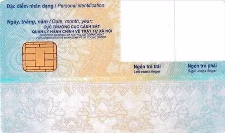 The back of the chip-based ID card (Photo: VNA)