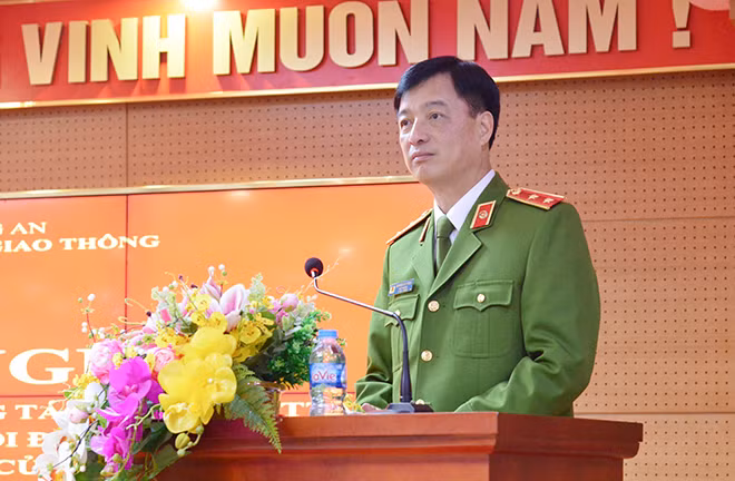 Deputy Minister Nguyen Duy Ngoc speaks at the event.