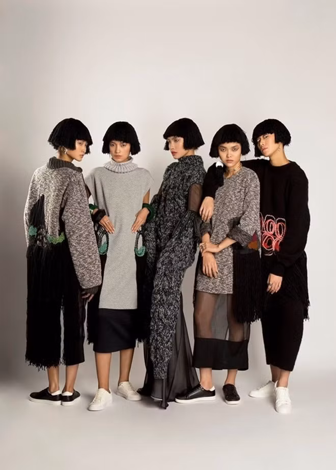Black and gray reboot: Village, a mini collection by Nguyen Ngoc Le, will be introduced during International Fashion Week on November 1-6 - Photo courtesy of the organiser