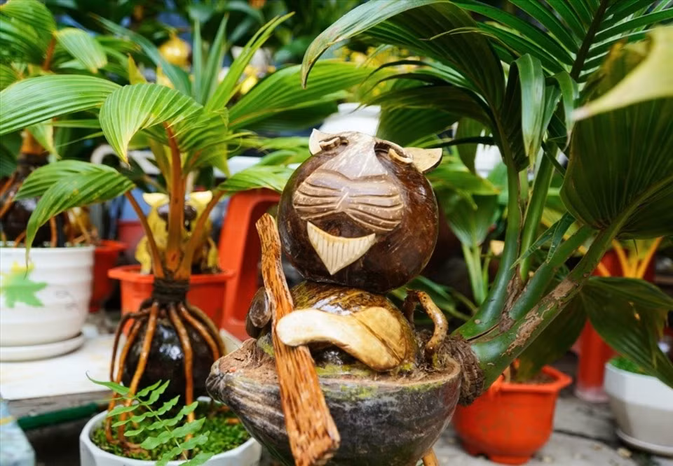 It typically takes him between four to six months to plant a tiger-shaped bonsai tree.