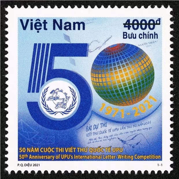 Stamp collection issued to celebrate 50 years of UPU Int'l Letter Writing Competition ảnh 1