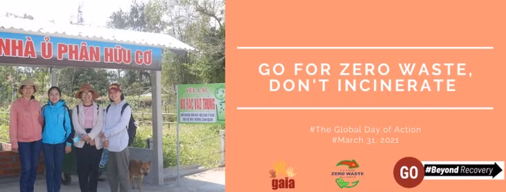Members of the Vietnam Zero Waste Alliance help local people develop the waste zero model. (Photo: VZWA) :