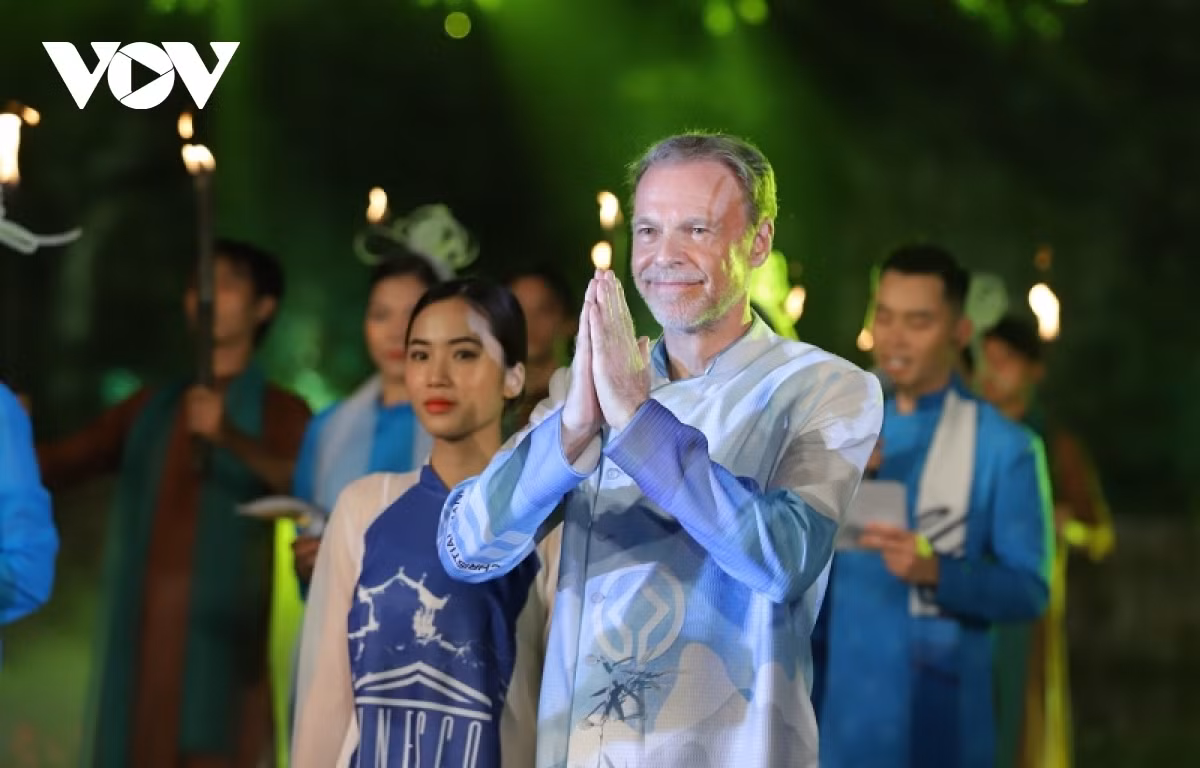 Christian Manhart, representative&nbsp;of UNESCO to&nbsp;Vietnam, is hugely impressed by the majestic landscape of Yen Tu relic complex.