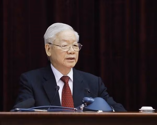 Party General Secretary Nguyen Phu Trong&nbsp;addresses the opening of the&nbsp;fifth plenum of the 13th Party Central Committee (Photo: VNA)