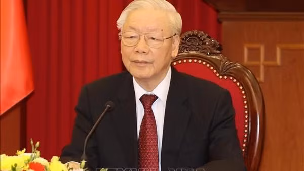 Party leaders of Vietnam, Cambodia, Laos hold high-level meeting in Hanoi ảnh 3