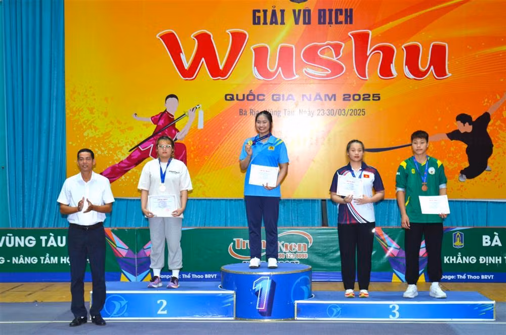 Public security athletes win 7 medals at 2025 National Wushu Championship -0