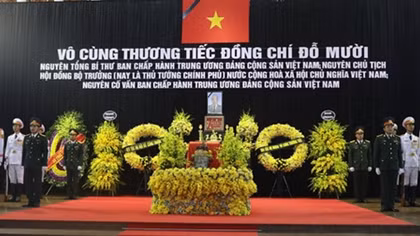 The memorial service of the State funeral for former Party Chief Do Muoi