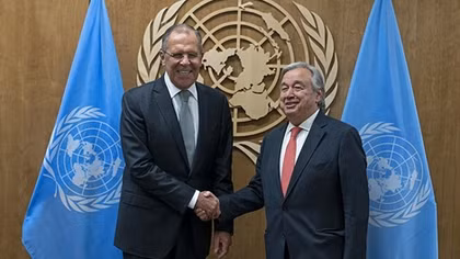 Syria focus of talks between UN chief and Russia’s top diplomat 