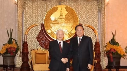 Party General Secretary, President meets former leader of Laos