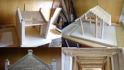 Japanese architect makes model of Vietnamese village gate
