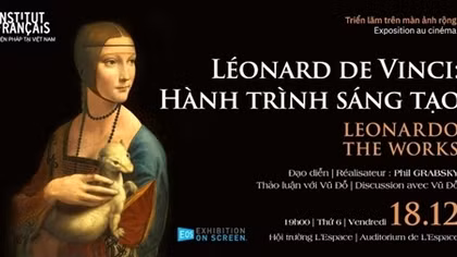 "Leonard de Vinci: The works" to be screened in Hanoi 