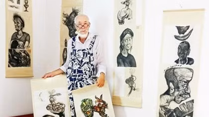 Artist portrays Vietnam, Dutch farmers