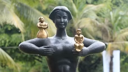 Sculptures displayed in HCM City park
