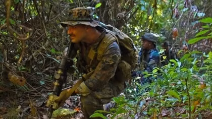 Indonesian, US marine soldiers hold joint drills