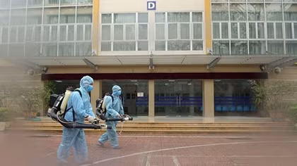 Hanoi disinfects exam sites to mitigate COVID-19 risk