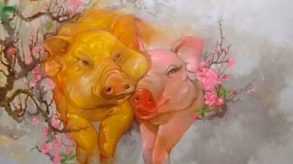 Painting exhibition welcomes Year of the Pig
