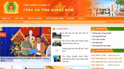 Quang Nam Provincial Police inaugurates a new portal 