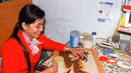 Using rice to make pictures, why not?