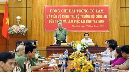 Minister To Lam visits Tay Ninh