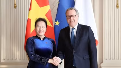 Vietnamese, French top legislators hold talks
