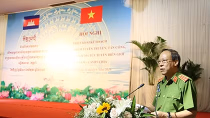 MPS in coordination with Cambodian border force opens campaign to suppress drug crimes along Vietnam-Cambodia border