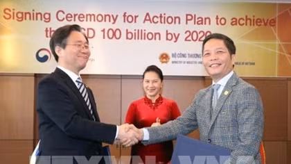 Vietnam, RoK ink action plan to lift bilateral trade to 100 bln USD by 2020