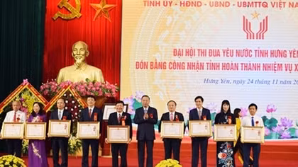 Minister To Lam attends Hung Yen Provincial Patriotic Emulation Congress