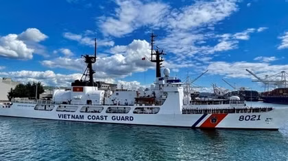 US-sponsored John Midgett coast guard ship en route to Vietnam