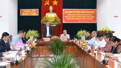 Central Working Group on Anti-Corruption works with Kon Tum authority