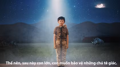 Heartwarming ad to reduce rhino horn consumption takes flight in Vietnam