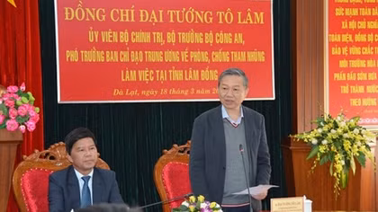 Central Steering Committee on Anti-Corruption works with Lam Dong Province