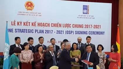 Vietnam Government and UN sign One Strategic Plan 2017-2021