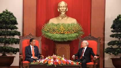 Party chief welcomes Indonesian President