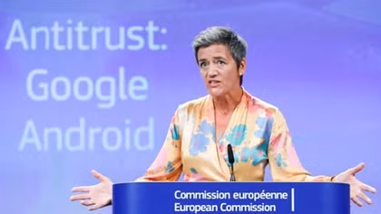 Google hit with record $5 billion EU antitrust fine