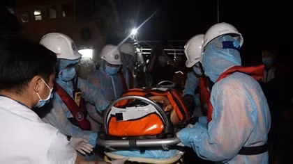 Sick Philippine sailor brought ashore for treatment