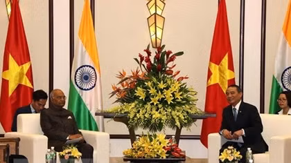 Indian President welcomed in Da Nang