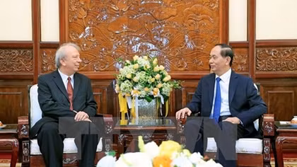 State President Tran Dai Quang receives outgoing Ambassador of Bulgaria