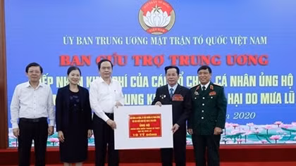 Over 11 million USD donated to central region via Vietnam Fatherland Front