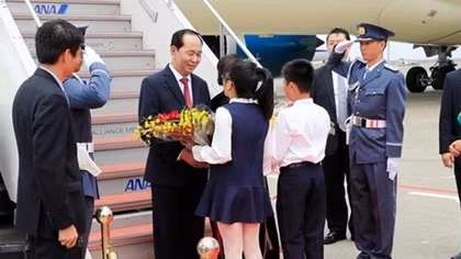 President Tran Dai Quang begins State visit to Japan
