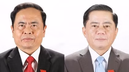 Member of 12th PCC Secretariat Tran Cam Tu and Tran Thanh Man