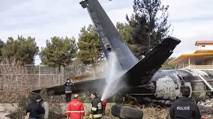 Military cargo plane crashes in Iran, 15 killed