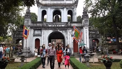 Visitors flock to Temple of Literature on Tet holiday